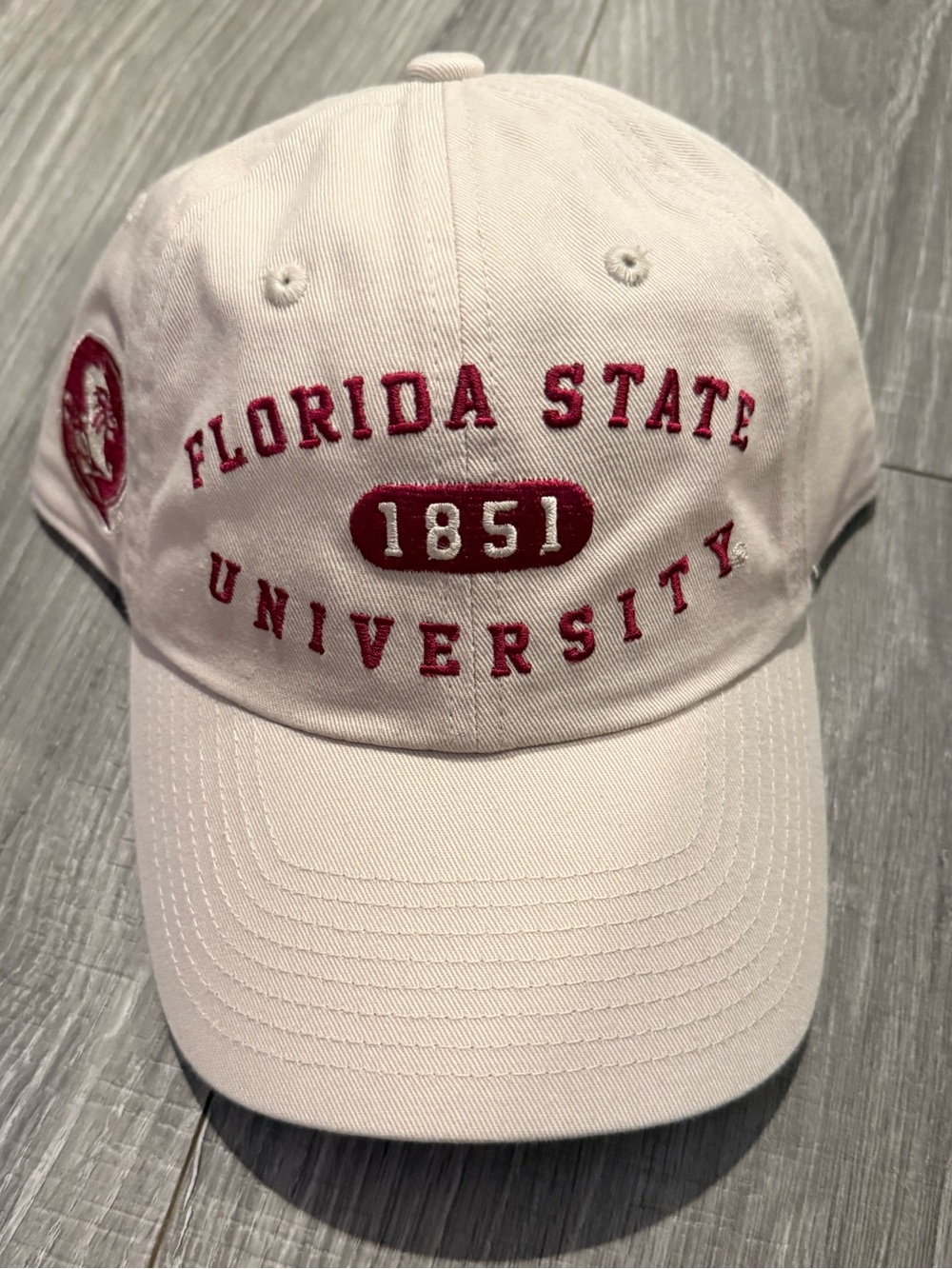 New Florida State University 1851 Strapback Hat Cream Garnet FSU College